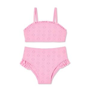 NWT George 0-3 months  Baby Girls' Ruffle Pink Bikini 2-Piece Set